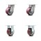 Service Caster 4 Inch Kingpinless Poly on Aluminum Wheel Swivel Caster Swivel 2 Rigid, 2PK SCC-KP30S420-PAR-2-R-2 - alternate 3
